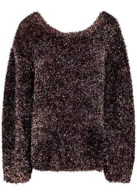 Maglione metallizzato tess in marrone Dries van noten - donna DRIES VAN NOTEN | 2420112449725703